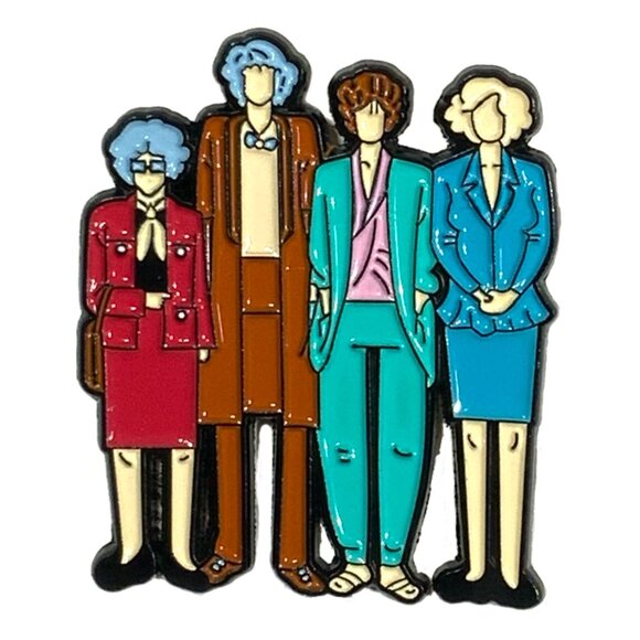 Jewelry - Golden Girls Inspired Standing Side by Side Enamel Pin Brooch Fun Friend NEW